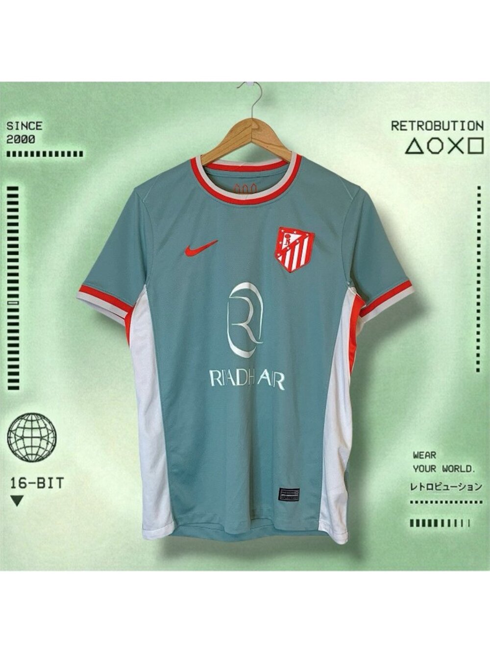 Athletico Madrid FC Nike Soccer Jersey Green Size M